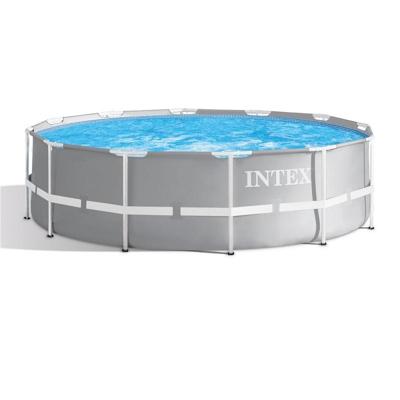 Intex 26716 bovengronds zwembad Zwembad met frame Rond 8592 l Grijs