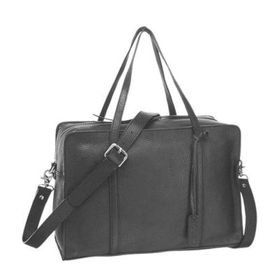 5th Avenue leren schoudertas zwart