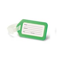 Kofferlabel/bagagelabel kunststof groen 5 x 8 cm   -