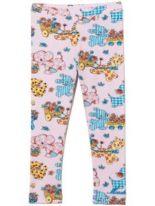 Moschino Kids legging à imprimé graphique - Rose