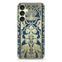 Samsung Galaxy A35 TPU Case Beige Flowers - thumbnail