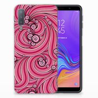 Samsung Galaxy A7 (2018) Hoesje maken Swirl Pink - thumbnail