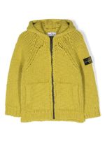 Stone Island Junior hoodie en laine à fermeture zippée - Vert - thumbnail