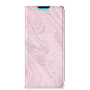 Samsung Galaxy A73 Standcase Marble Pink - Origineel Cadeau Vriendin