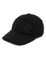 Versace Jeans Couture casquette en peau lainée artificielle à logo brodé - Noir - thumbnail