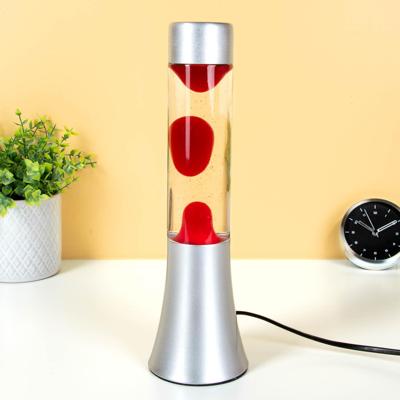 Mini lavalamp transparant en rood Mini lavalamp transparant en rood
