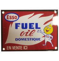 Esso Fuel Oil Domestique Emaille Bord - 15 x 11 cm - thumbnail