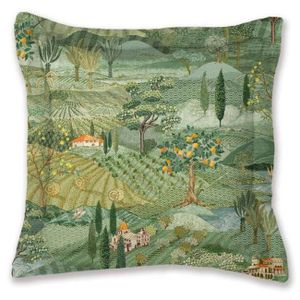 Pip Studio Toscana Vierkant Sierkussen Groen (45x45 cm)