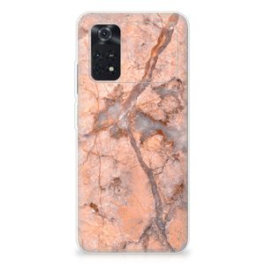 Xiaomi Poco M4 Pro 4G TPU Siliconen Hoesje Marmer Oranje