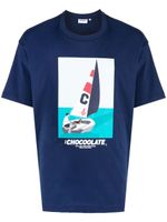 CHOCOOLATE t-shirt en coton à imprimé graphique - Bleu