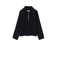 Mango fijngebreide trui zwart