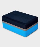 Manduka UpHold Yoga Blok EVA-Schuim Donkerblauw/Blauw Rechthoekig - 23 x 15 x 10 cm - thumbnail