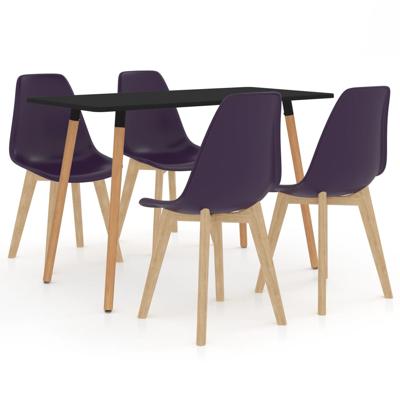 vidaXL 5-delige Eethoek donkerpaars vidaXL 5-delige Eethoek donkerpaars