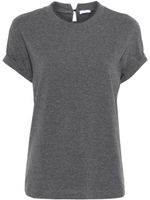 Brunello Cucinelli t-shirt chiné à ornements de perles - Gris - thumbnail