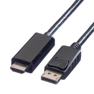 Value 11.99.5786 video kabel adapter 2 m DisplayPort Zwart