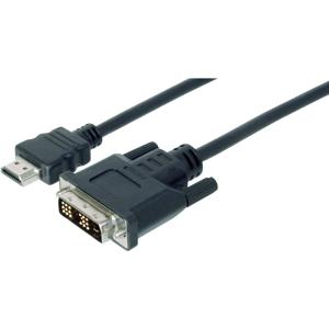 Digitus AK-330300-020-S HDMI-kabel HDMI / DVI Adapterkabel HDMI-A-stekker, DVI-D 18+1-polige stekker 2.00 m Zwart Schroefbaar