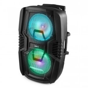 Fenton FT210LED mobiele party speaker met microfoon 2x 10 inch