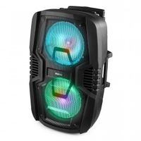 Fenton FT210LED mobiele party speaker met microfoon 2x 10 inch - thumbnail