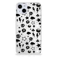 Silicone Back Case iPhone 15 Silver Punk - thumbnail