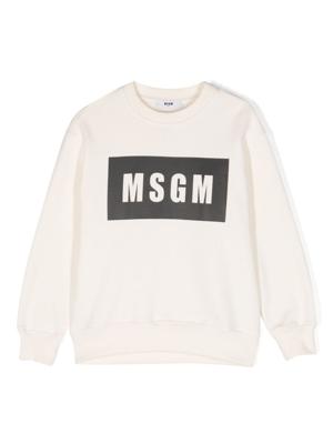 MSGM Sweater met logoprint - Beige