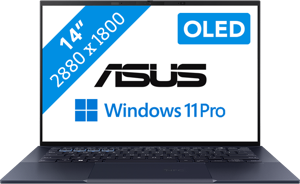 ASUS ExpertBook B9 OLED B9403CVA-KM0158X Laptop 35,6 cm (14") WQXGA+ Intel® Core™ i7 i7-1355U 16 GB LPDDR5-SDRAM 1 TB SSD Wi-Fi 6E (802.11ax) Windows 11 Pro Zwart