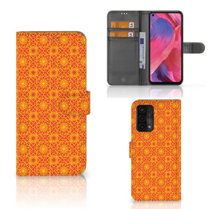 OPPO A54 5G | A74 5G | A93 5G Telefoon Hoesje Batik Oranje