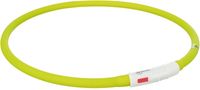 TRIXIE HALSBAND HOND USB FLASH LIGHT LICHTGEVEND OPLAADBAAR GROEN 70 CM - thumbnail