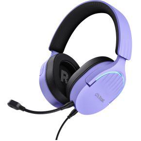 Trust GXT 490P FAYZO Headset Bedraad Hoofdband Gamen USB Type-A Zwart, Paars