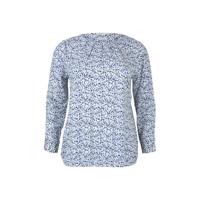 Tom Tailor My True Me top met all over print en plooien lichtblauw/blauw
