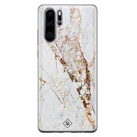 Huawei P30 Pro siliconen hoesje - Marmer goud