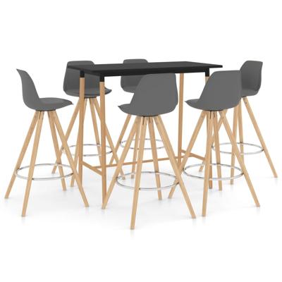 vidaXL 7-delige Barset grijs