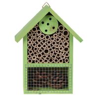 Groen insectenhotel huisje 20 cm