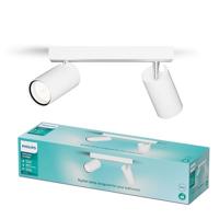 Philips Idris Spot - Plafondspot - Spatwaterdicht IP44-5W - Wit - Badkamerlamp - Twee lichtpunten - Alleen geschikt voor LED spots