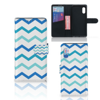 Samsung Xcover Pro Telefoon Hoesje Zigzag Blauw - thumbnail