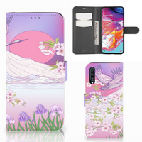 Samsung Galaxy A70 Telefoonhoesje met Pasjes Bird Flying