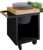 OFYR Kamado Table 65 PRO BBQ tafel - Black - Teak Wood - BGE - thumbnail