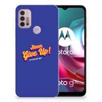 Motorola Moto G30 | G10 Siliconen hoesje met naam Never Give Up - thumbnail