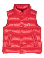 Moncler Enfant gilet Tib à design matelassé - Rouge