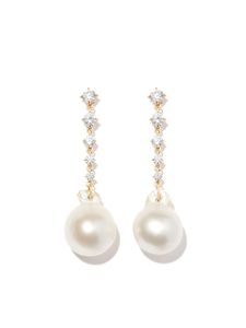 Lizzie Mandler Fine Jewelry boucle d'oreille Éclat en or 18ct sertie de perles et diamants