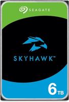Seagate SkyHawk 6TB interne harde schijf HDD, video-opname tot 64 camera's, 3,5 inch, 64 MB cache, SATA 6GB/s, zilver, FFP, incl. 3 jaar Rescue Service, modelnr.: ST6000VX009