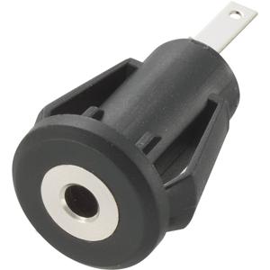 TRU COMPONENTS 716868 Jackplug 2.5 mm Bus, inbouw verticaal Aantal polen: 2 Mono Zwart 1 stuk(s)