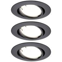 Paulmann 92465 LED-inbouwlamp Set van 3 stuks LED 14.7 W Zwart (mat)