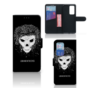 Telefoonhoesje met Naam Huawei P40 Pro Skull Hair