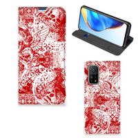 Mobiel BookCase Xiaomi Mi 10T | 10T Pro Angel Skull Rood