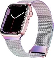 By Qubix - Milanese band - Multicolor - Extra sterke magneet - Compatible met Apple Watch 38mm / 40mm / 41mm / 42mm - Compatible Apple watch bandjes