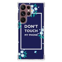 Samsung Galaxy S23 Ultra Anti Shock Case Flowers Blue DTMP