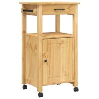 vidaXL Keukentrolley MONZA 48x40x90 cm massief grenenhout, groentenkar, keuken opberg trolley, theekar, keuken trolley, trolley keuken, serveerkast