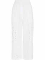 Dolce & Gabbana pantalon court en lin à broderies - Blanc - thumbnail