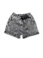 Andorine short en jean à effet délavé - Gris