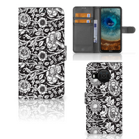 Nokia X10 | Nokia X20 Hoesje Black Flowers